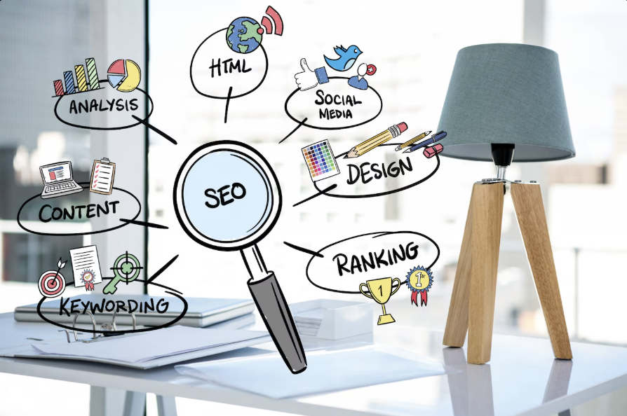 How SEO works with keywords content and link building